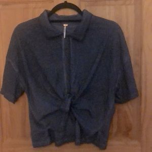 FREE PEOPLE blue top